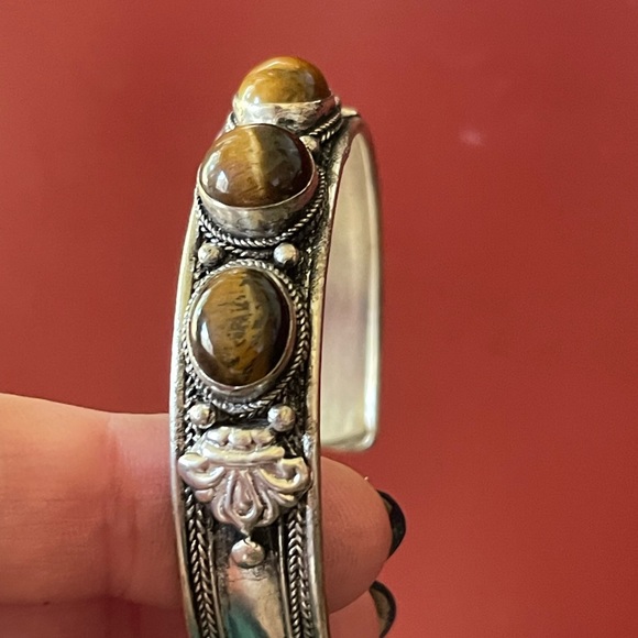 Genuine Tibetan silver gemstone bracelets - Picture 7 of 11